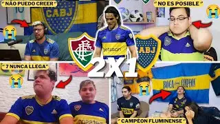REAÇÕES DOS TORCEDORES DO BOCA E CHORO AO VIVO- FLUMINENSE 2X1 BOCA JUNIORS - LIBERTADORES 2023