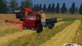 Landwirdschafts Simulator (LS 2009) Bizon BS, Ursus c-360, żniwa Rzepak, presowanie