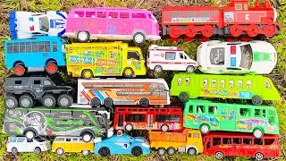 Menemukan Mainan !!! Waw Mobil Mainan Berbunyi 😍Ada Truk Oleng,Bus Sekolah,Bis Tayo,Mobil Polisi 
