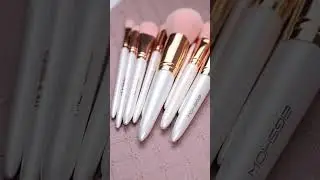 VEGAN SERIES - 10 PCS NANOFIBER BRUSH KIT - ROSE GOLD💄
