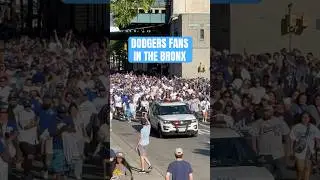 Dodgers fans take over the Bronx... let's see if they do during the World Series ⏳ #yankees #dodgers
