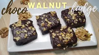 Chocolate Walnut Fudge | Simple & Delicious | Dash of Deliciousness