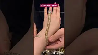 Arabic Gold Jewellery Design | Elegant Gold Bangles Wearing Style #goldjewellery #shorts
