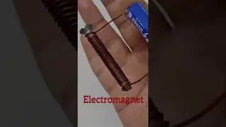 How to make electromagnet at home #magneticfield #electromagnetic #science #experiment