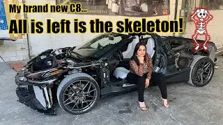 Corvette C8 2020 года | Мой новенький C8!! От него остался только скелет 😱