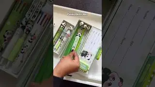 Panda 🐼 pencil box 💖💚🤎with panda 🐼 stationery ✏️💜#pandapencilbox#pandastationery#shorts #viralvideo