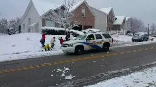 Police snowball fight 2!