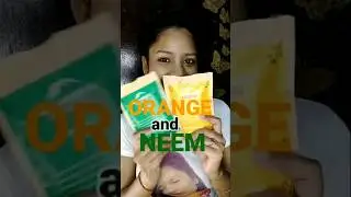 Alps goodness ORANGE powder🥰and NEEM powder review Best face pack 🤩#shorts #diy #youtubeshorts