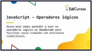Aula 08 - Operadores lógicos com JavaScript