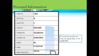 Personal Data Sheet- C1