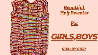 New knitting half sweater design |Kotiya de design |Bunai ke design