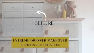 Boho Furniture Makeover | Modern Boho Decor |Boho Dresser | Furniture DIY
