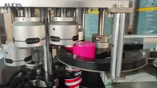 AILE High-Speed 120CPM Aerosol Outer Cap Pressing Machine High Speed Aerosol Spray Filling Line