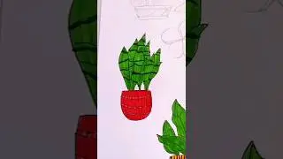 Satisfying Coloring😍|Send This To Plant Lover|Beautiful Plants🌱| #satisfying #brushpen #plants