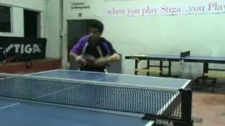 BH bloc, FH counter top spin 1