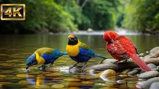 Gentle Piano with Forest River Ambience for Meditation, Study, Sleep and Emotional Calm