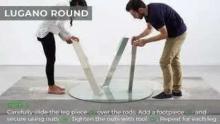 How to assemble the Lugano Round Glass and Chrome Dining Table from Furniturebox UK