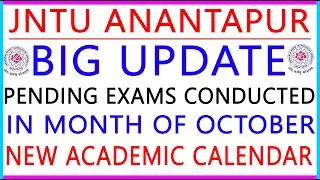 JNTUA B.Tech/B.pharmacy Academic Calendar For Academic Year 2020-21 Big Update.