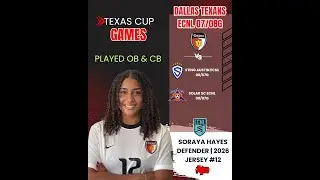 Highlights - ECNL TEXAS CUP Dallas Texans vs Solar & Sting Austin 07/08G - Sept 2025, Red Jersey #12
