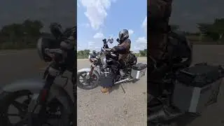 Super Meteor 650 Ride in Rajasthan 🏍️ | Cruiser on Desert Roads #Shorts