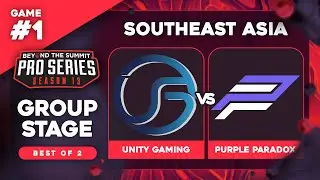 Unity Gaming vs Purple Paradox Game 1 - BTS Pro Series 13 SEA: Groups w/ Ares & Danog