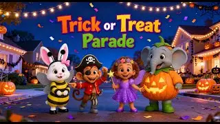 Trick or Treat Parade | Halloween Song for Kids | Nursery Rhyme by Teana Tales
