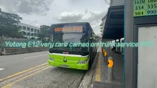 Extremely Rare Cameo: SG3099J On Service 990 | Tower Transit Yutong E12 | Bus Joyrides Episode 24