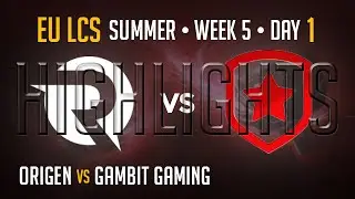 Origen vs Gambit Gaming HIGHLIGHTS | Week 5 EU LCS Summer Split 2015 S5 | OG vs GMB W5