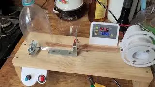 PET Bottles recycling machine ! 3D Printer Filament extruder!  The Simplest PETamentor ..First Run..