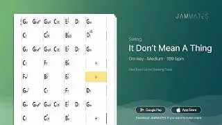 [JAZZ STANDARD] It Don’t Mean A Thing (Gm, 199bpm, Swing) I Jazz Backing Track