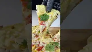Omelette Pizza 🍕 #shorts