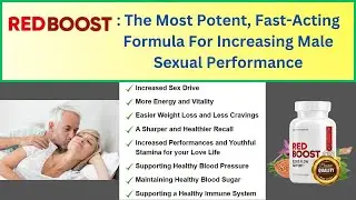 Red Boost:The Most Potent, Fast-Acting Formula For Increasing Male Sexual Performance I Men's Health