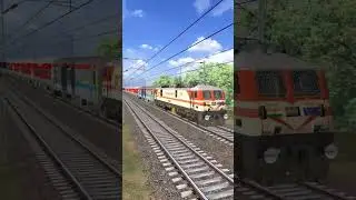 Rajdhani Express Departs in Fog 🌫️ Realistic MSTS Scene!
