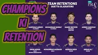 PSL 2020 Quetta Gladiators squad retained players list - PSL 5 Drafting