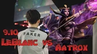 Faker - LeBlanc vs Aatrox Mid - LoL Season 9 KR Ranked | League Of Legends
