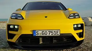 NEW Porsche MACAN Turbo (Speed Yellow) | Electric SOUND & Design Details