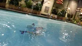 Swim across Northshore Lagoon pool