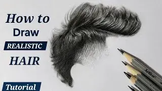 How to Draw Realistic HAIR - Step by Step | Tutorial For Beginners