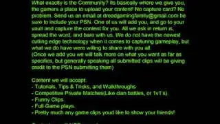 Dread Gaming PS3 Community Content!