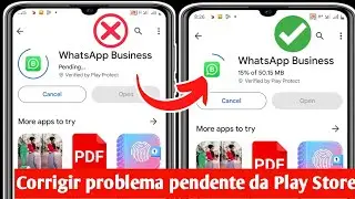 Como corrigir problema pendente na Play Store |  Problema pendente de download da Play Store r