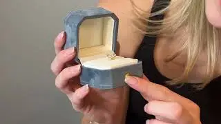 PLOPONOM Velvet Ring Box for Proposal,Tiffany Blue, Lake Blue,Dusty Blue, for Wedding Day,Sturdy Ear