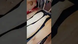 Building of Phi^Phi2: ethanol evaporation from rudder plywood surface. #boatbuilding #setka #rudder