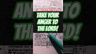 Lamentations 3:64-66: Take your #anger to the Lord #biblestudy #life