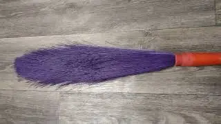 Plastic broom is dust free for floor cleaning 