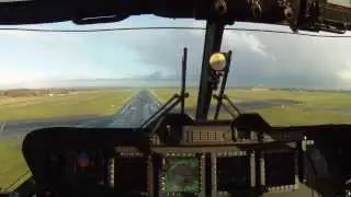 EH101, Merlin. Aalborg approach/ fly by. 08 left.