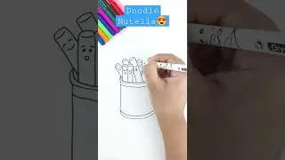 Doodle Nutella #art #drawing #tutorial #shorts #sweet #love #chocolate #artwork #fun #cute #doodle