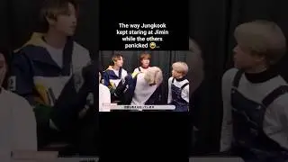 jungkook kept staring at jimin while other's panicked 😂 #jikook #kookmin #jimin #jungkook #jungji