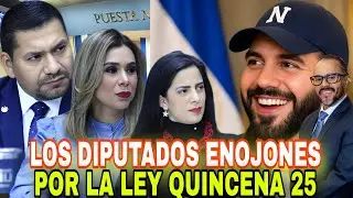 ESTÁN MOLESTOS estos diputados opositores por la aprobación de ley quincena 25 