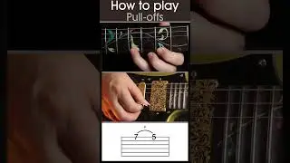 How to play a pull-off on guitar, guitar pull-offs #guitarlesson  #guitar #guitartechnique