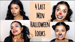 4 Easy & Quick Last Minute Halloween Makeup/Facepaint Ideas | Thuri Makeup